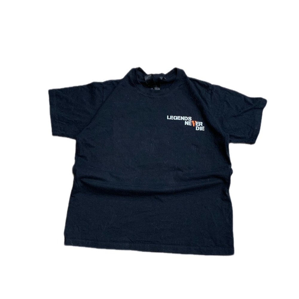 💥Vlone LEGENDS NEVER DIES T-shirt with orange butterfly, black streetwear